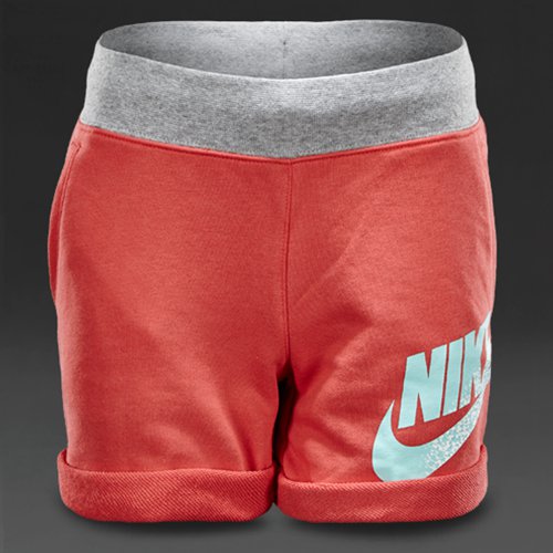 Nike Sportswear Novelty Knit Shorts Daring Red / Dark Grey Heather / Artisan Teal for Girls